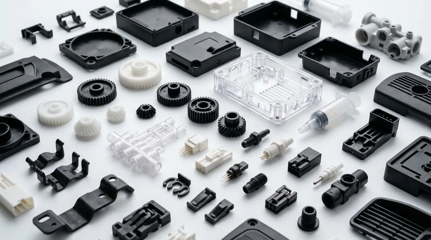 Precision parts molded in engineering resins